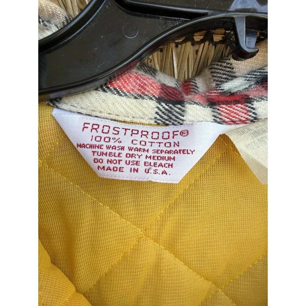 VINTAGE Frostproof Jacket Men L Red Flannel Shirt 70s 80s Heavy Duty USA*